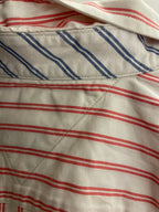 Vintage tommy hilfiger pink collar stripe long sleeve men shirt size XXL