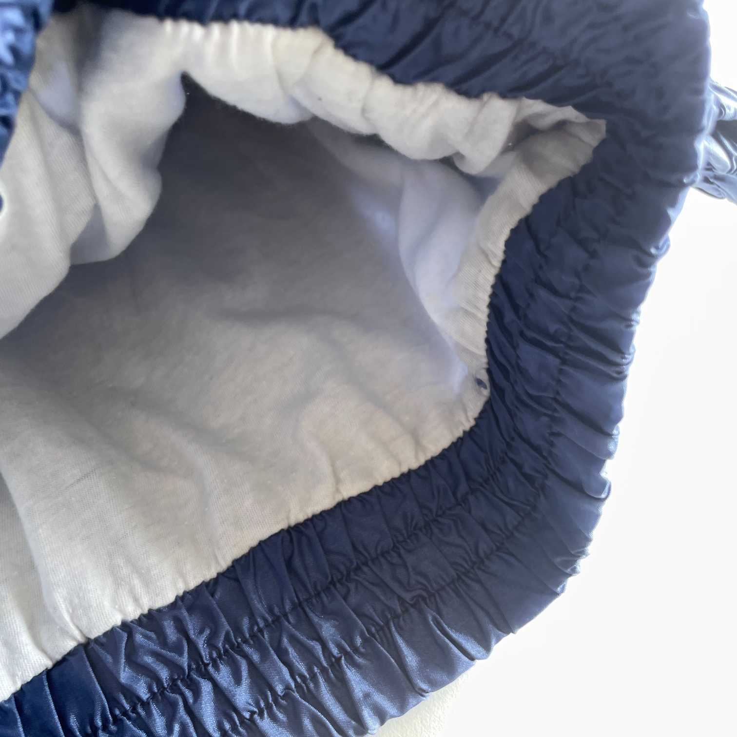 Vintage men Navy color block nylon wind breaker 90's full zip jacket in XXL|L30 W25| SKU 5662