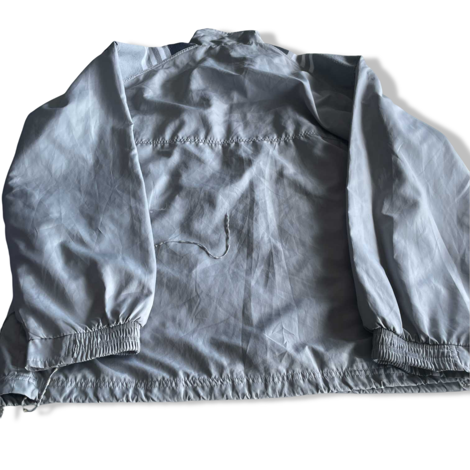 Vintage men Adidas grey full zip wind breaker track jacket in XXL|L34 W23|SKU 5663