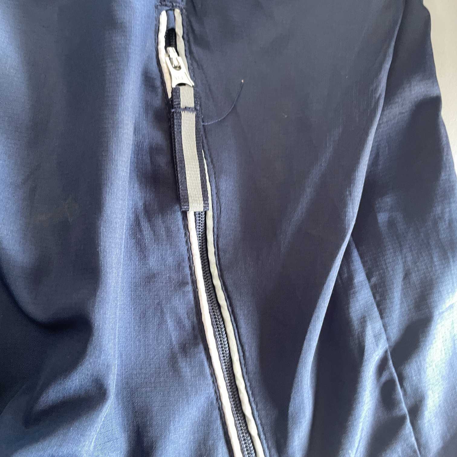 Vintage men navy Crane sports full zip wind breaker jacket in M|L30 W21| SKU 5666