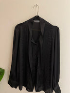 Vintage sasha black women regular fit long sleeve shirt size L