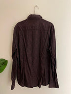 Vintage brown parsely devred regular fit long sleeve shirt size XL