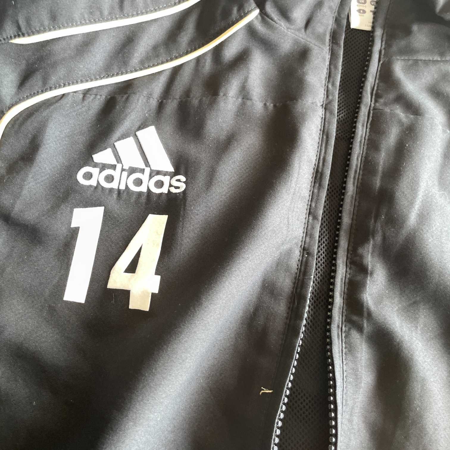 Vintage men Adidas Horst Nord sport black full zip track top in XXL|L34 W24|SKU 5669
