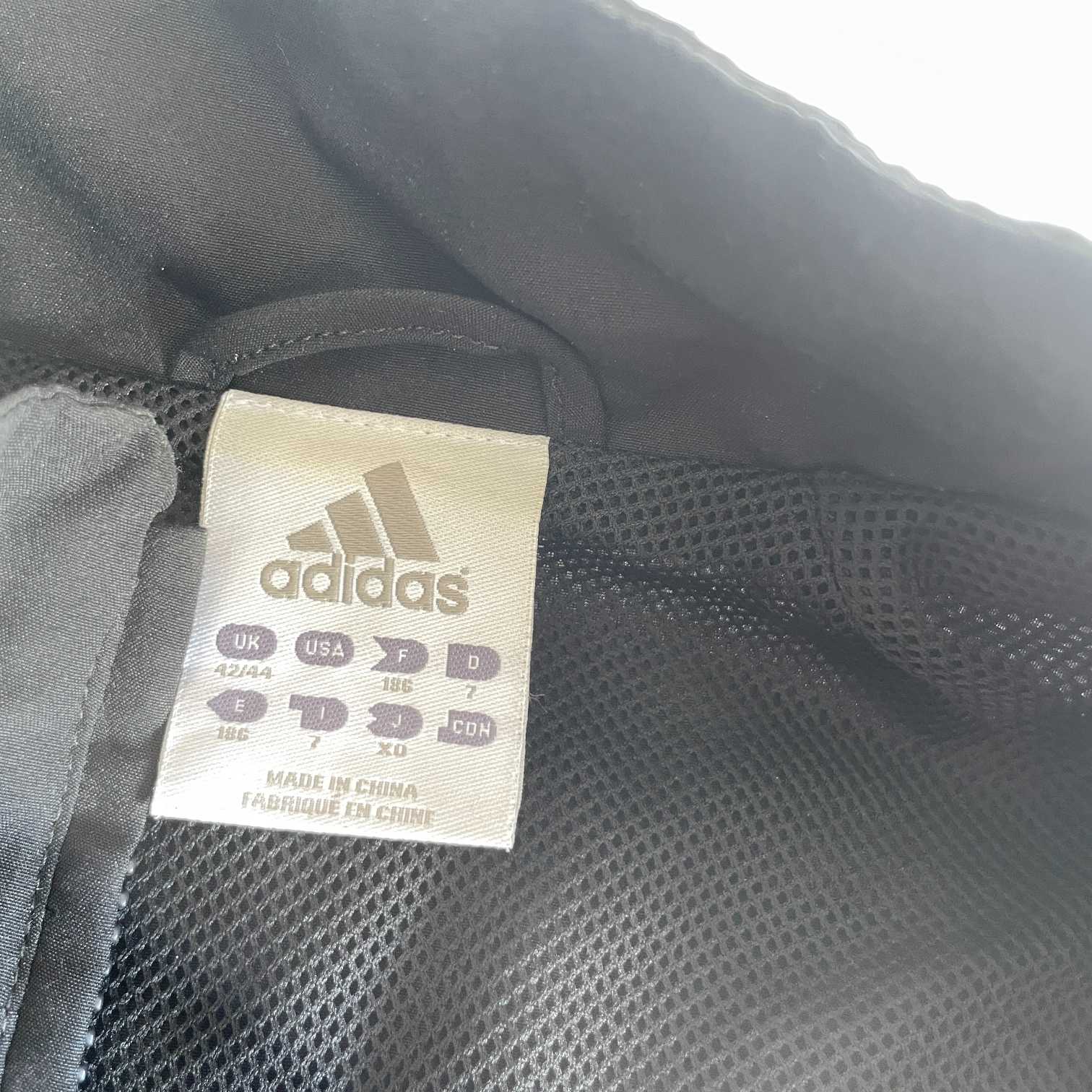 Vintage men Adidas Horst Nord sport black full zip track top in XXL|L34 W24|SKU 5669