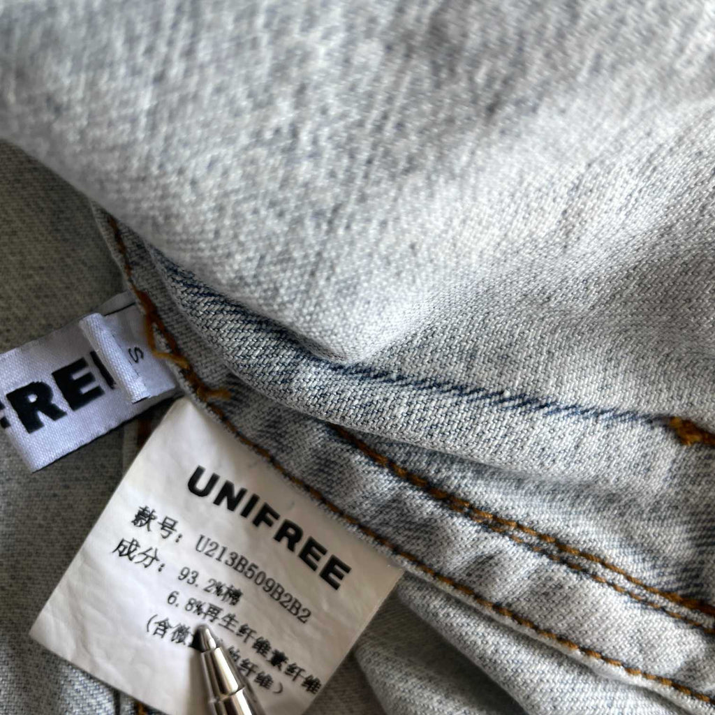 Vintage women Unifree blue denim jacket in S||L26 W21|SKU 5671