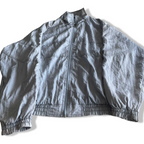 Vintage men Rodeo grey nylon polyester windbreaker full zip jacket in L|L31 W25|SKU 5672