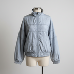 Vintage men Rodeo grey nylon polyester windbreaker full zip jacket in L|L31 W25|SKU 5672