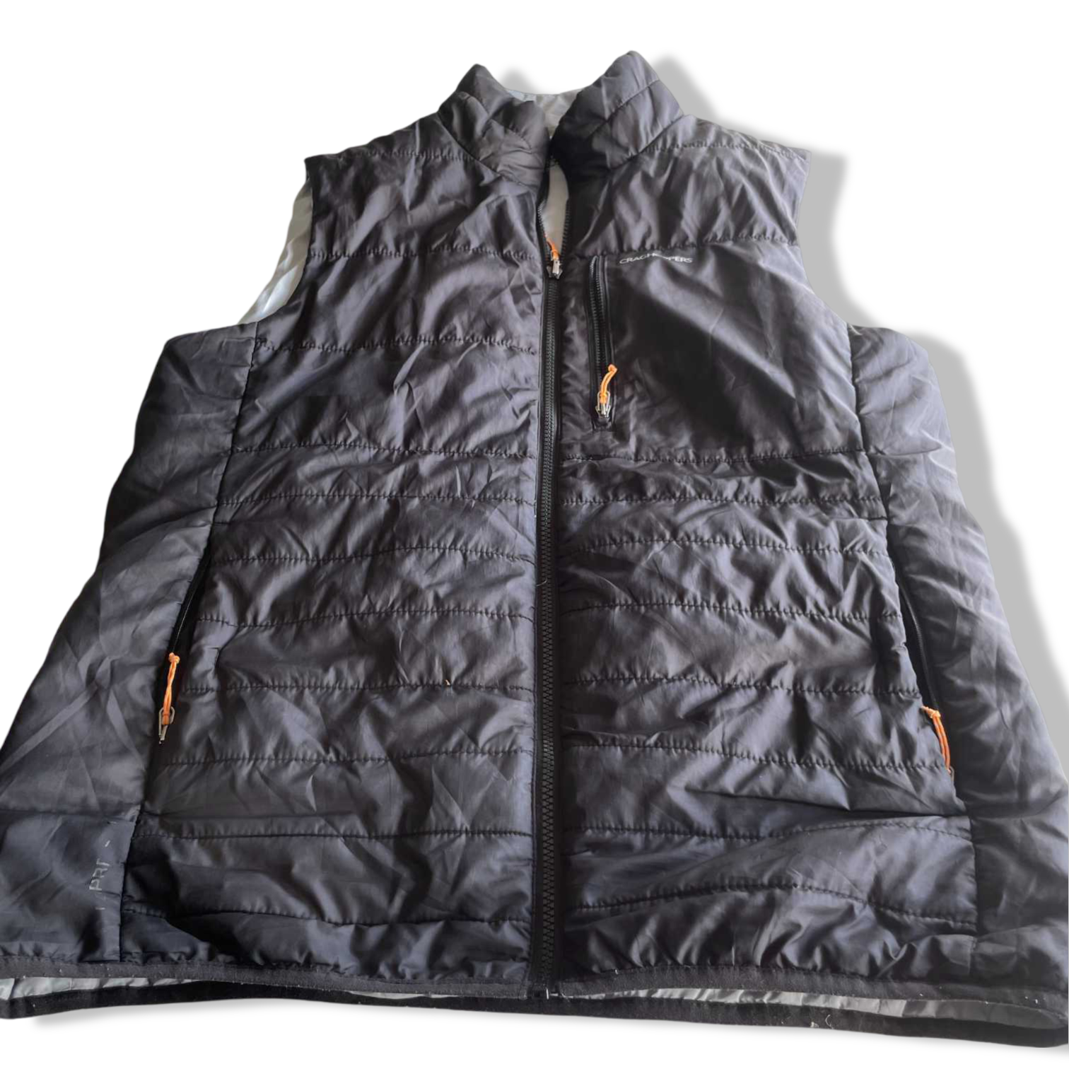 Vintage unisex Craghoppers grey black reversible sleeveless full zip jacket in L|L31 W25|SKU 5675