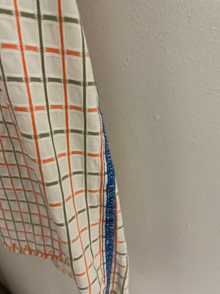 Vintage cream wrangler pure cotton check shirt size M