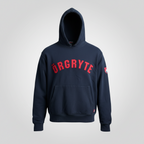 Vintage women Orgryte graphics navy blue cotton polyester hoodie in s|L23 W21|SKU 5682