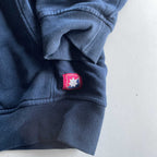 Vintage women Orgryte graphics navy blue cotton polyester hoodie in s|L23 W21|SKU 5682