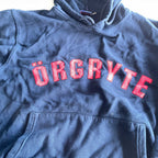 Vintage women Orgryte graphics navy blue cotton polyester hoodie in s|L23 W21|SKU 5682