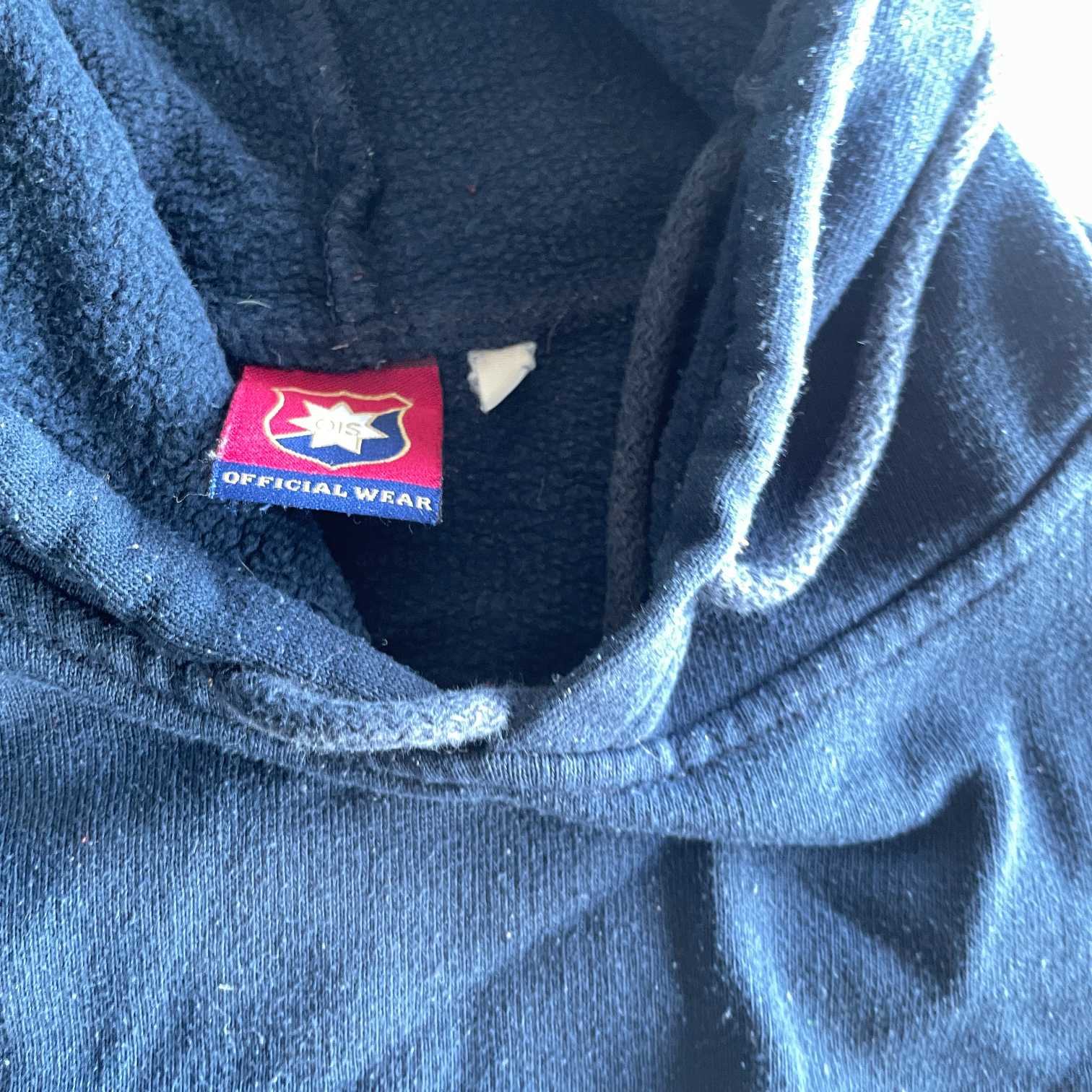 Vintage women Orgryte graphics navy blue cotton polyester hoodie in s|L23 W21|SKU 5682