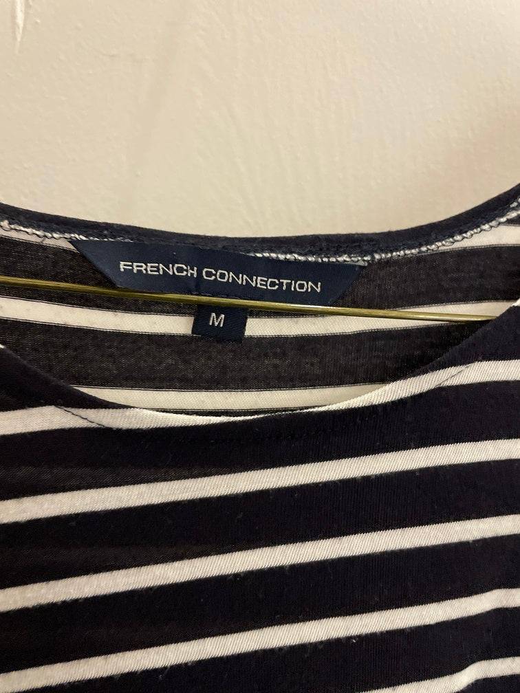 Vintage french connection blue stripe sleeveless tank top for women size M