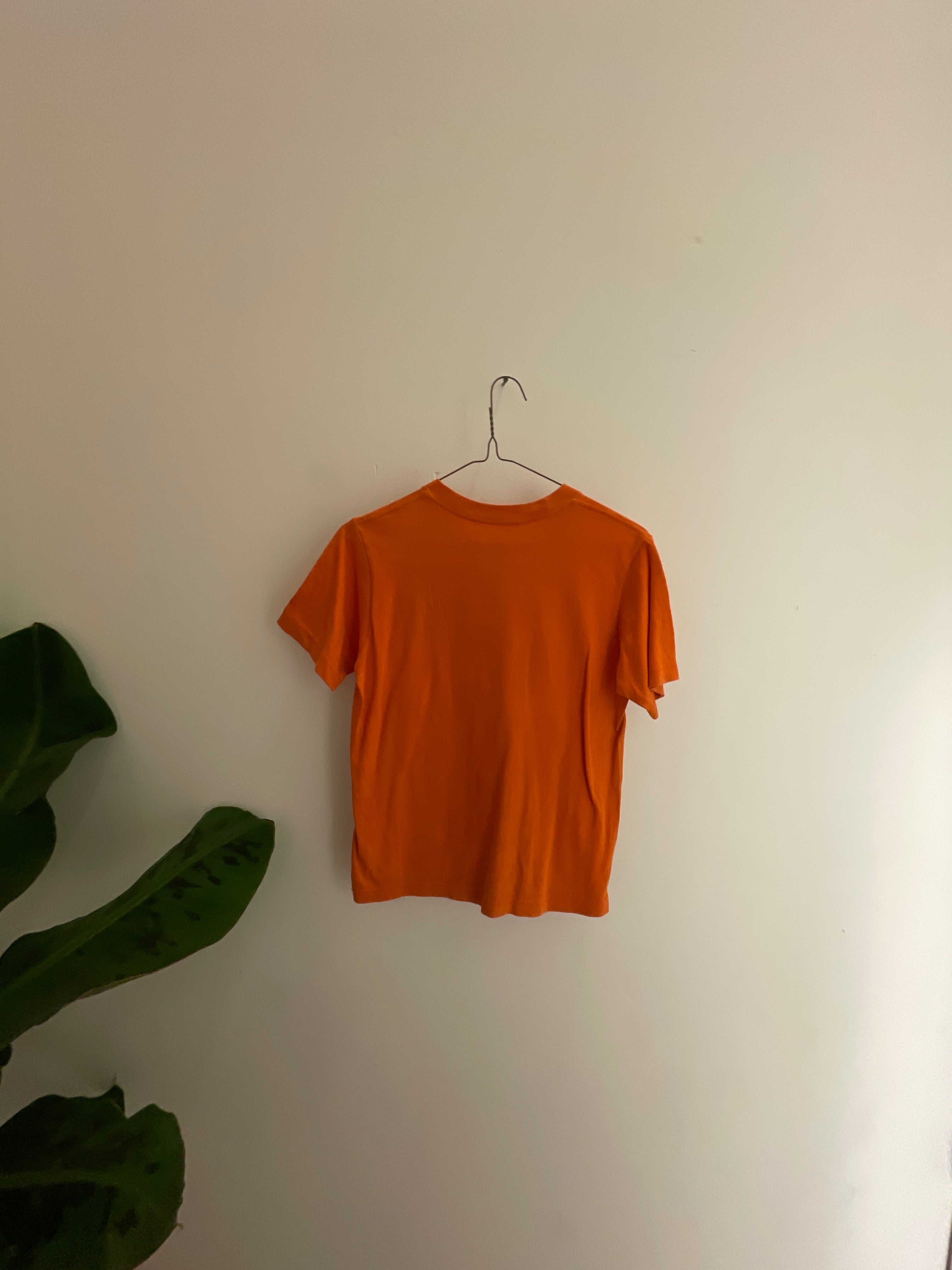 Vintage Adidas orange graphics tshirt size S