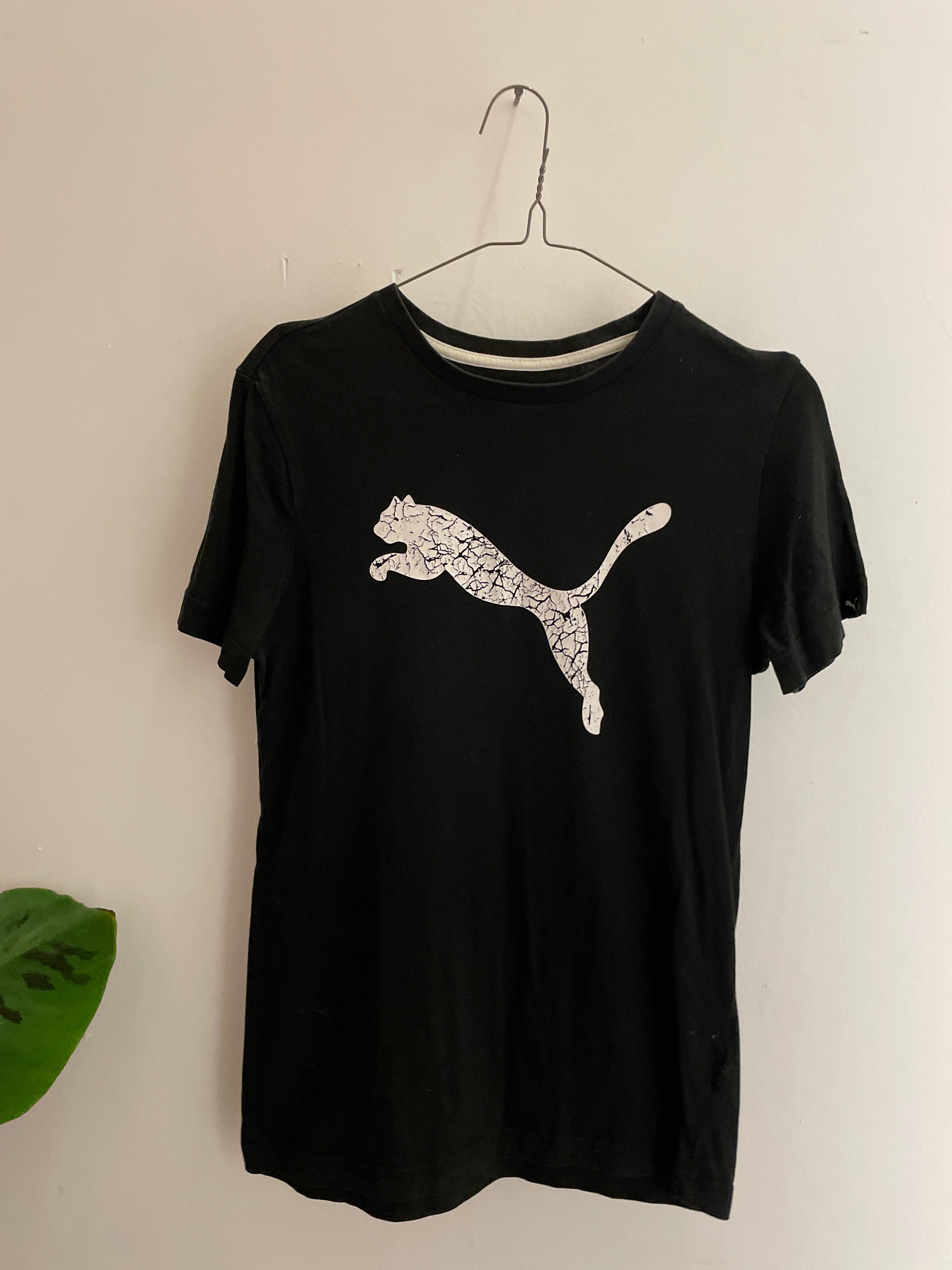 Vintage black puma authentic cotton tshirt size L