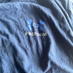 Vintage men Freedom graphics Under Armour navy blue Tees in XXL|SKU 5689