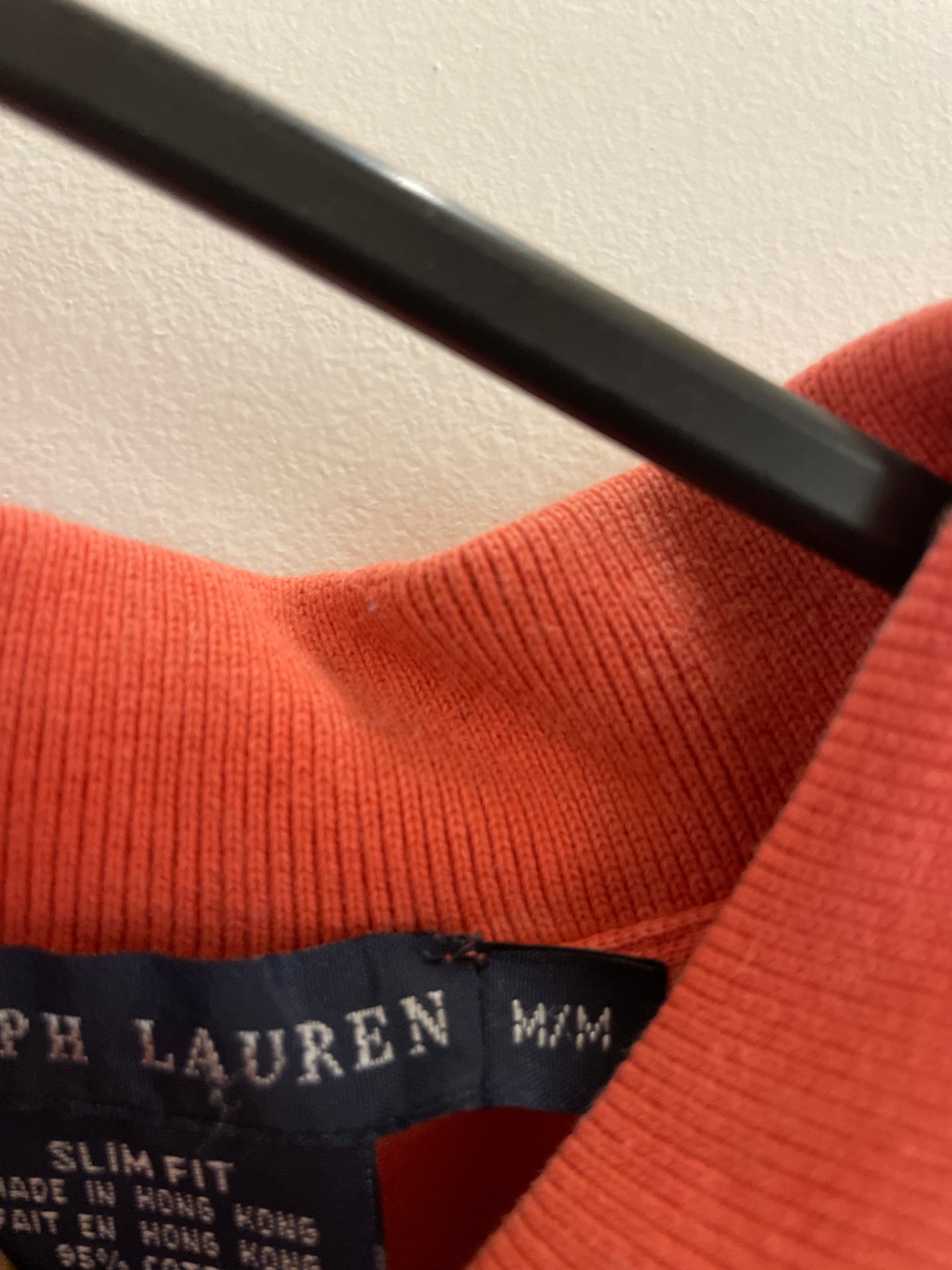 Vintage orange polo ralph lauen polo shirt size m