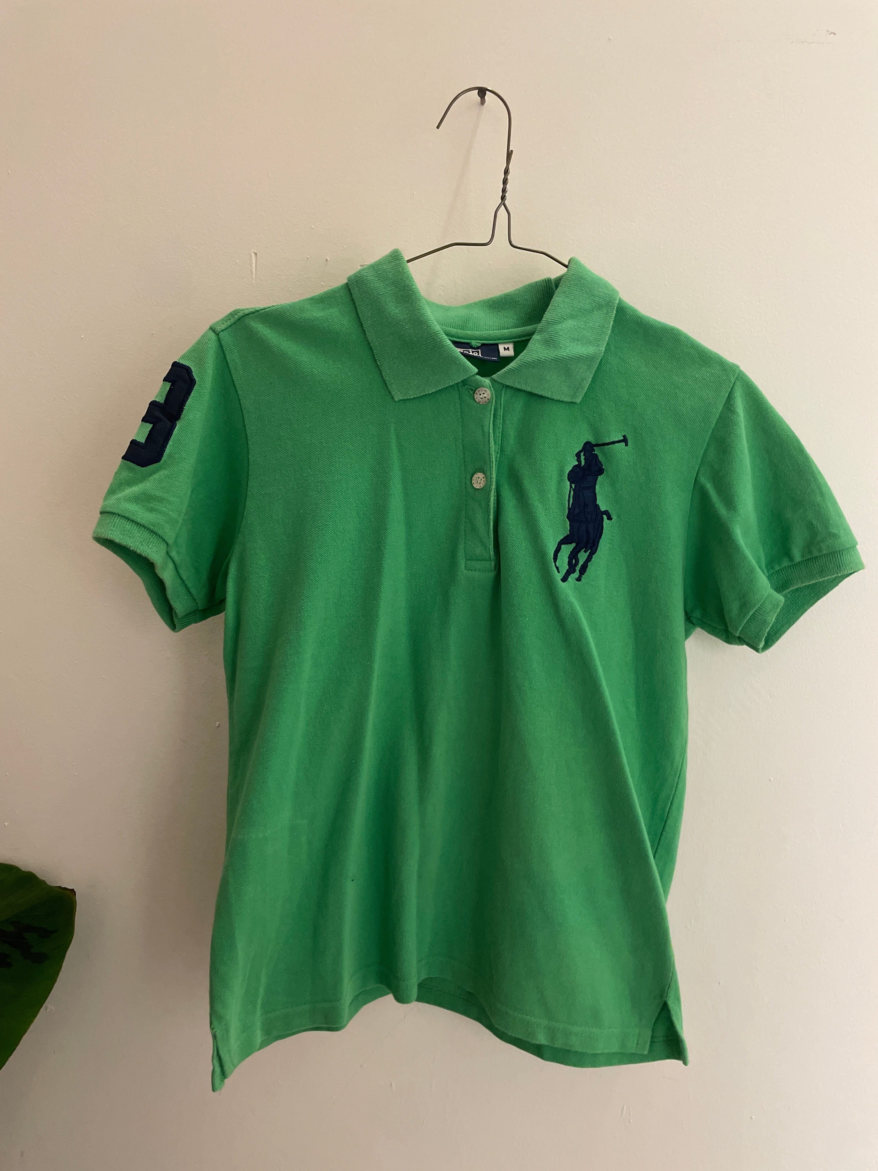 Vintage green polo ralph lauren polo shirt size m