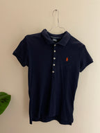 Vintage blue ralph lauren sport slim fit polo shirt size S