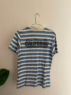 Vintage blue stripped adidas polo shirt size L