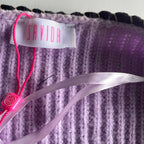 Vintage women Savida lilac knitted button down cardigan in M|L26 W20| SKU 5697