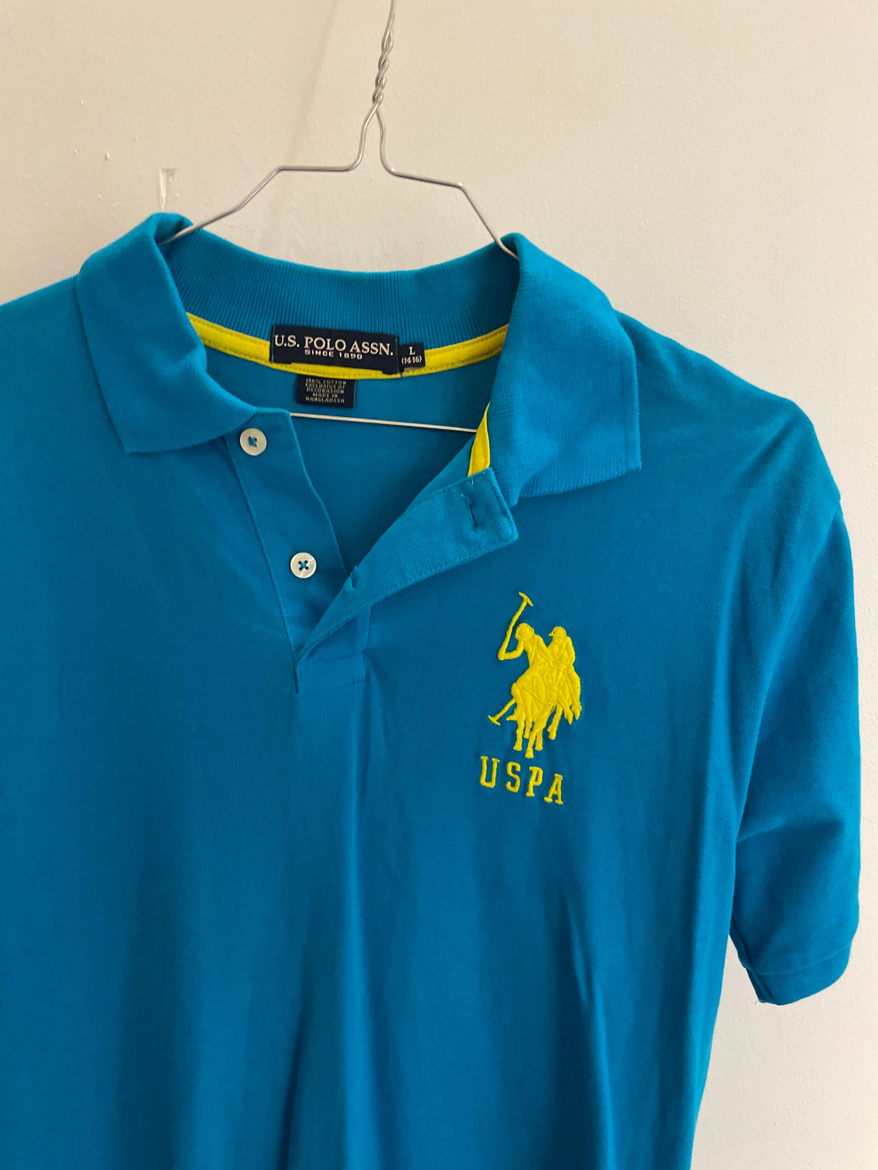 Vintage blue U.S Polo ASSN polo shirt size L