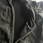 Vintage men black American Giant full zip high neck wind breaker jacket in L|SKU 5700