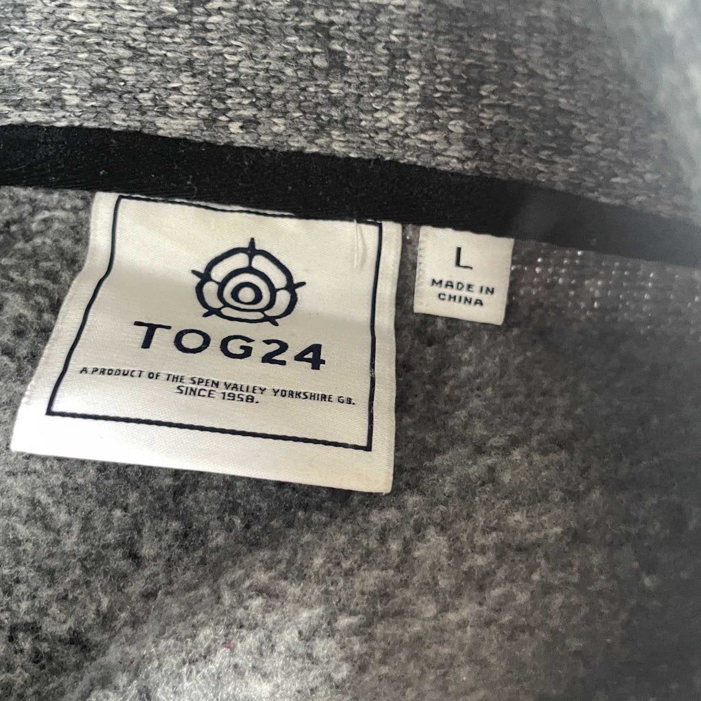 Vintage men Tog24 grey full zip high neck jumper in L|L31 W21|SKU 5702