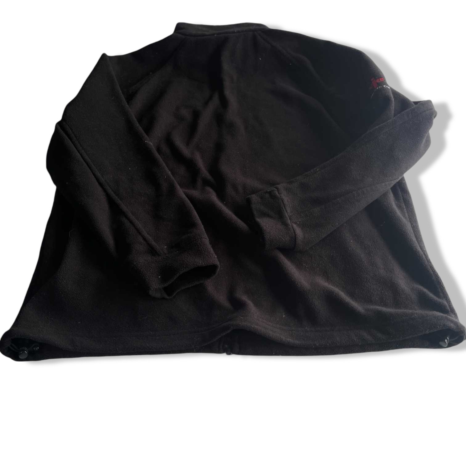 Vintage men black Crown Conveyor fleece full zip high neck cardigan in L|L31W21|SKU 5704