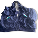 Vintage men Reversible Navy multi stripe heavyweight hoodie in XXL|L29 W25|SKU 5705