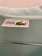 Vintage lacoste chemise turqoise blue polo shirt size L for girls