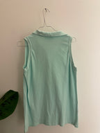 Vintage lacoste chemise turqoise blue polo shirt size L for girls