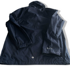 Vintage men Regatta Hydrafort navy full zip hooded rain coat in L|L30 W23|SKU 5710