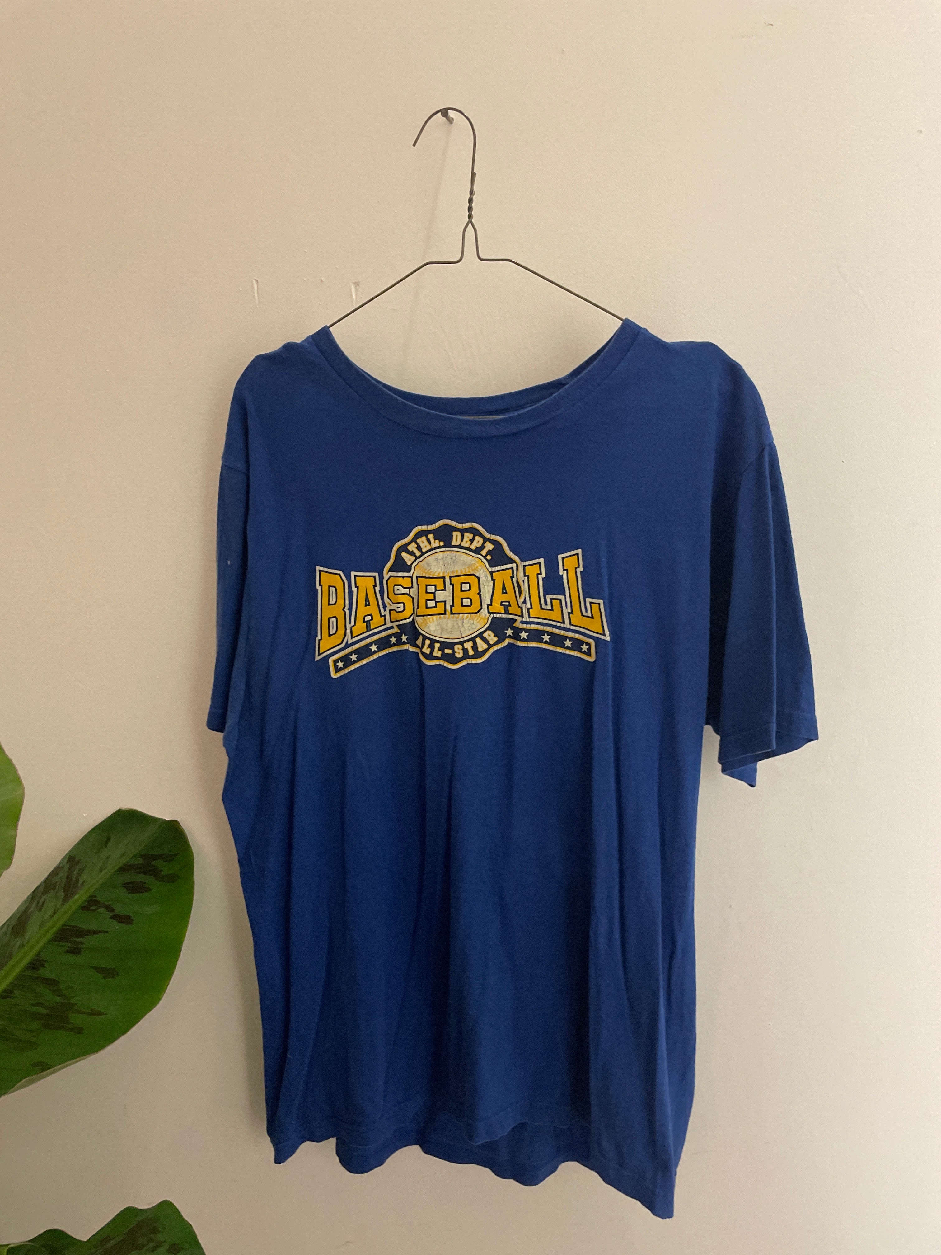 Vintage blue baseball athletic all star tshirt size L