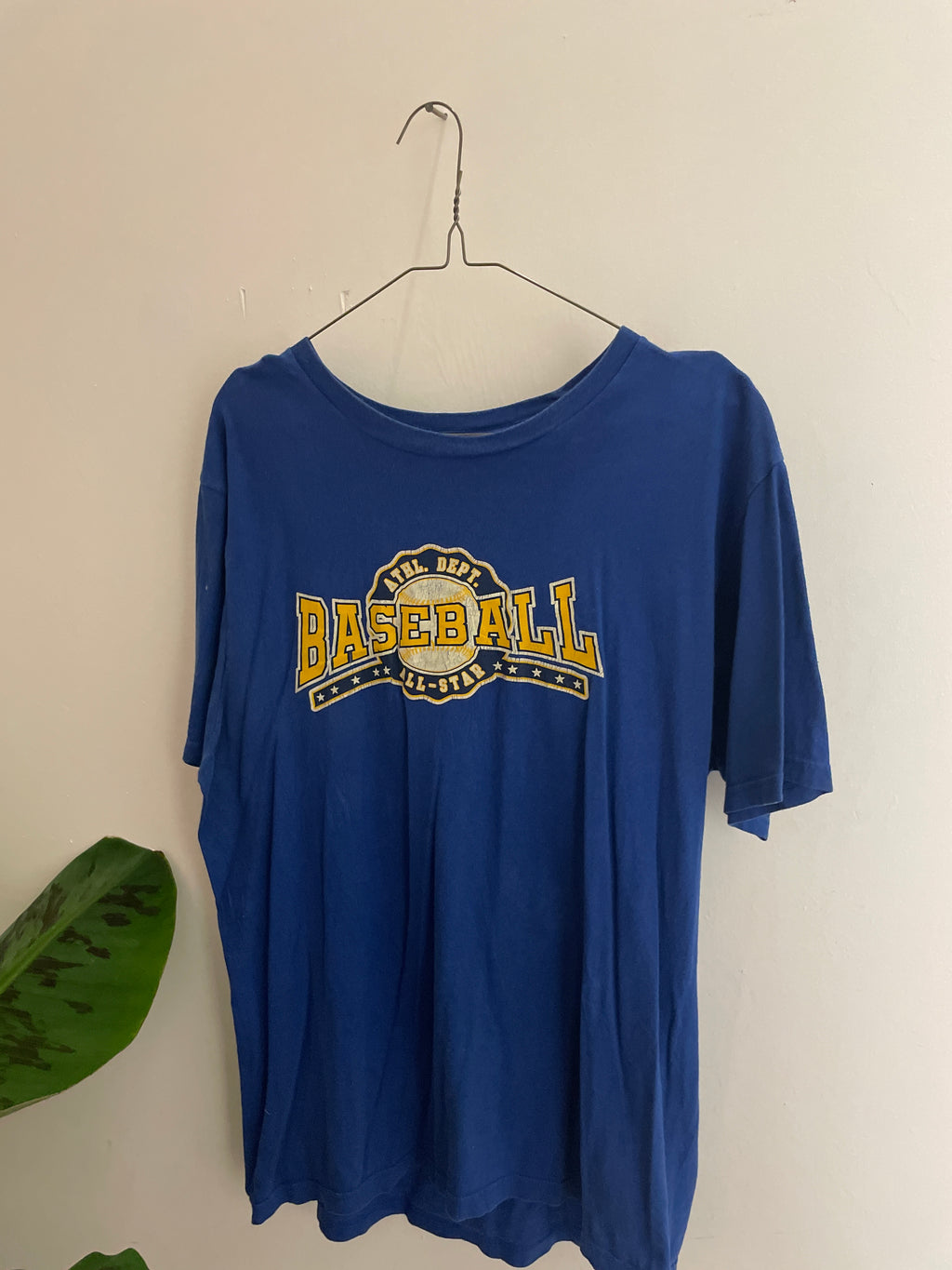 Vintage blue baseball athletic all star tshirt size L