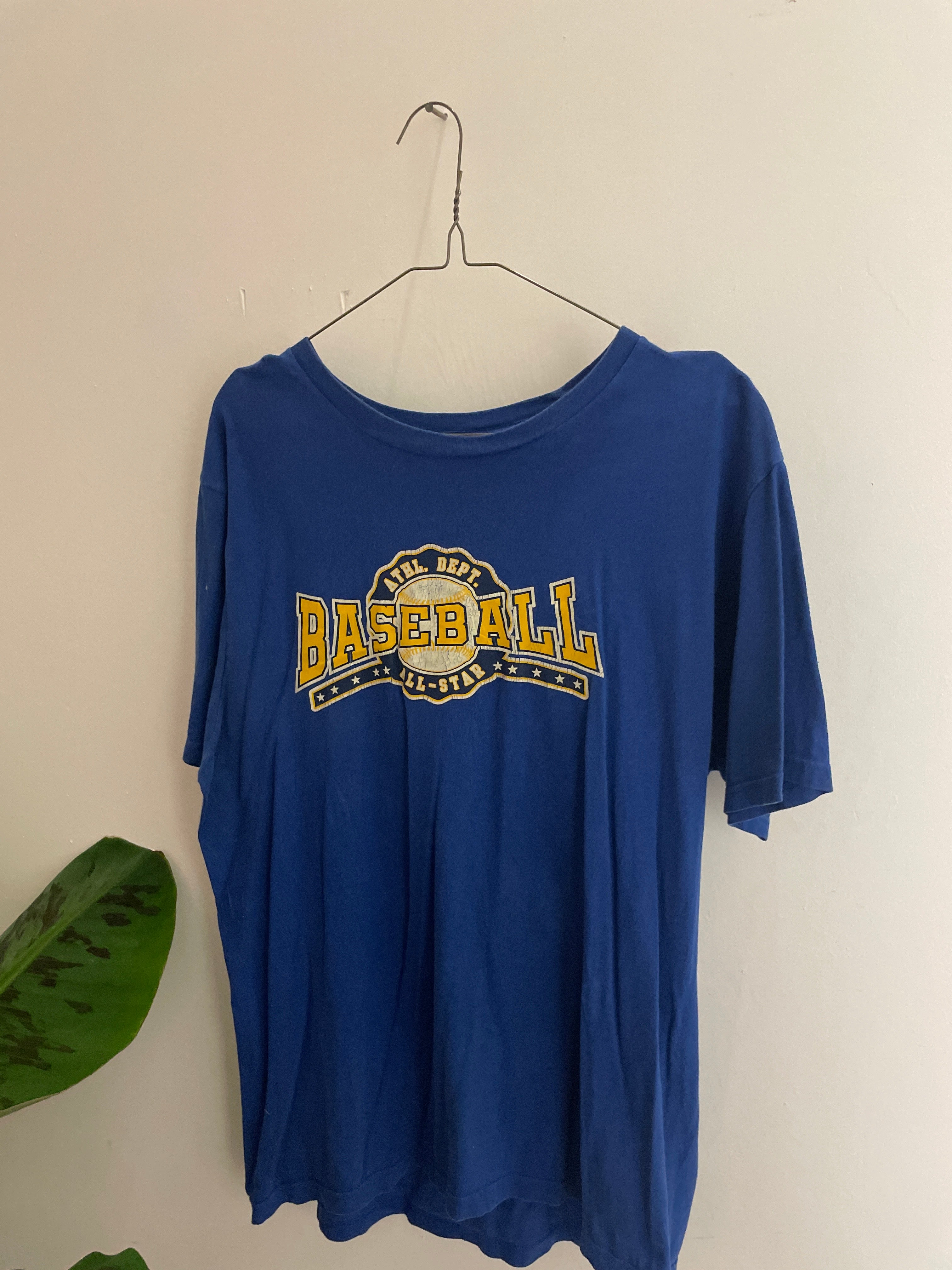 Vintage blue baseball athletic all star tshirt size L