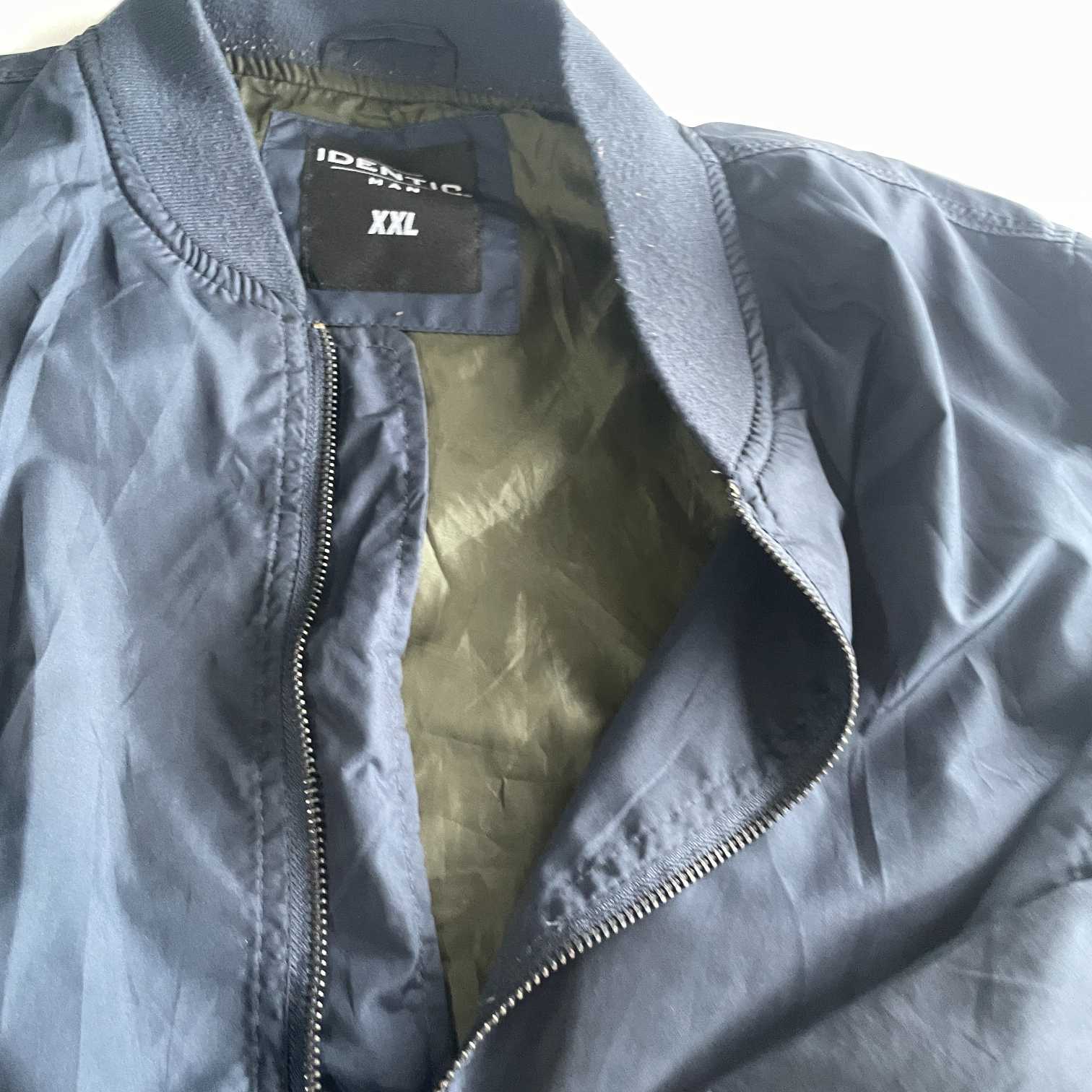 Vintage men Identic navy blue full zip bomber jacket in XXL| SKU 5719