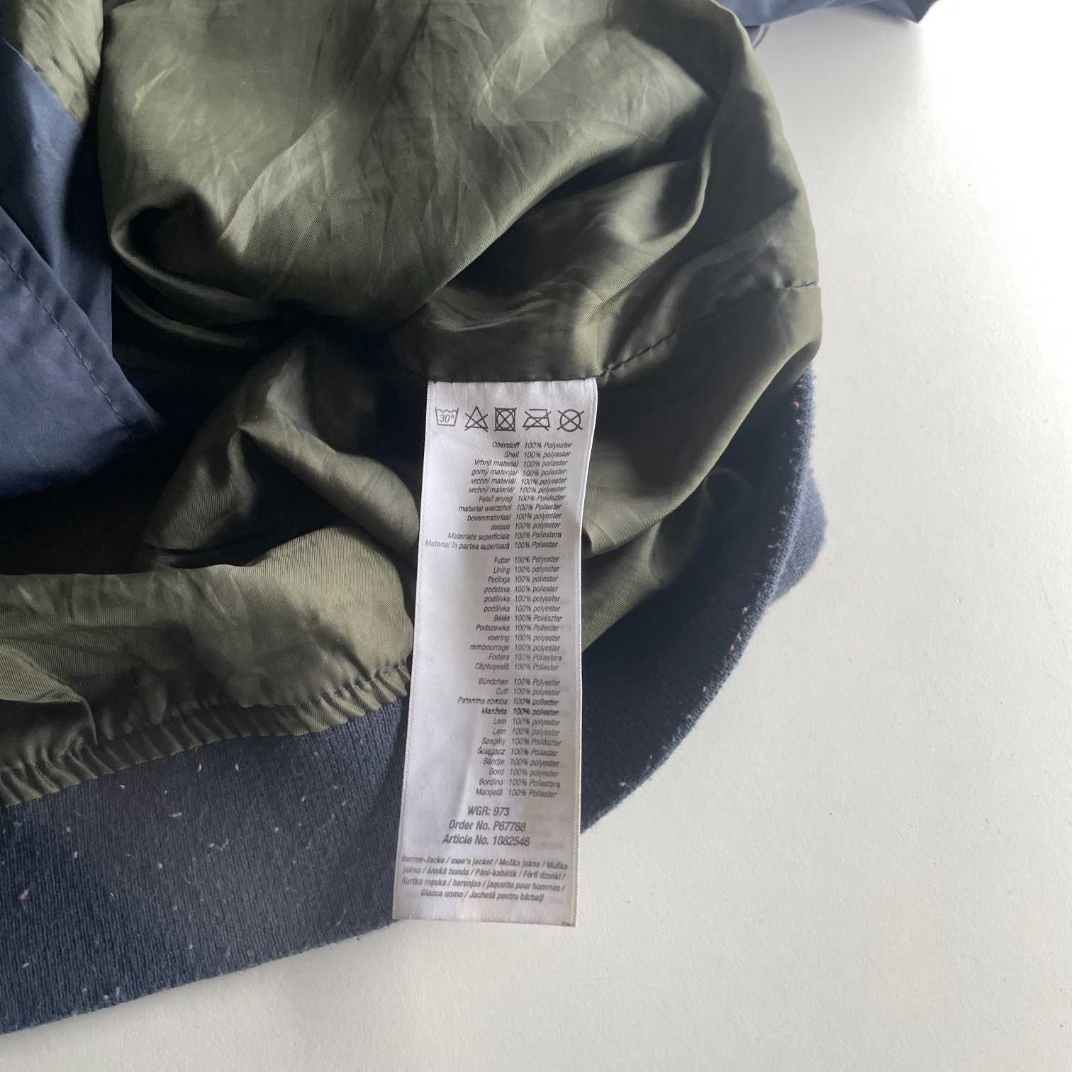 Vintage men Identic navy blue full zip bomber jacket in XXL| SKU 5719