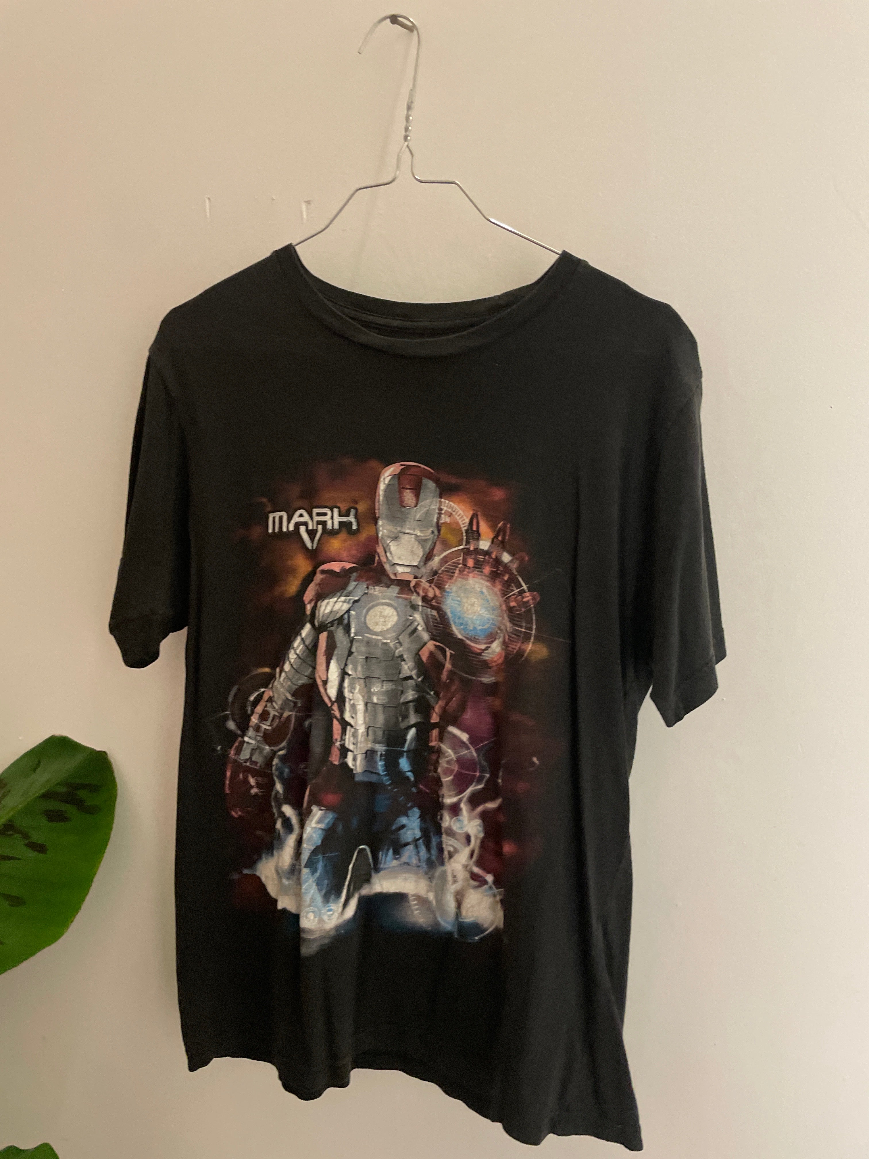 vintage marvel iron man black tshirt size M