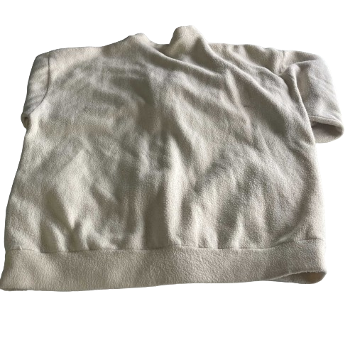 Vintage women cream babor Brasil fleece full zip bomber jacket in L|L28 W22|SKU 5725