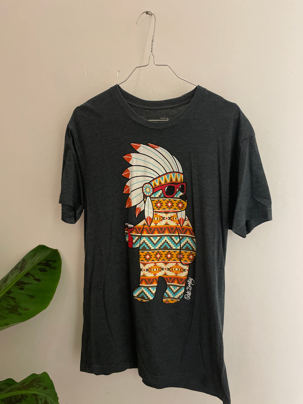 Vintage riot society grey graphics tshirt size m