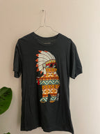 Vintage riot society grey graphics tshirt size m