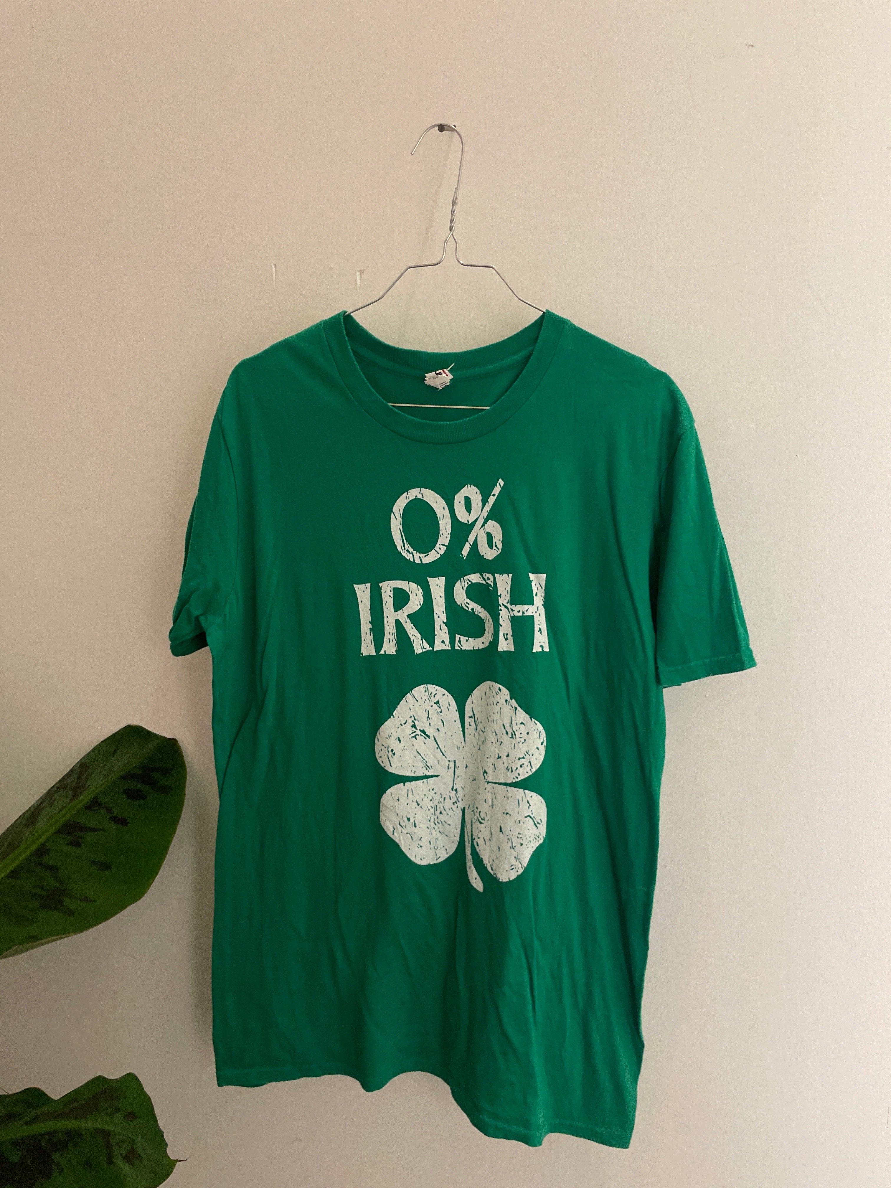Vintage green irish tshirt size M