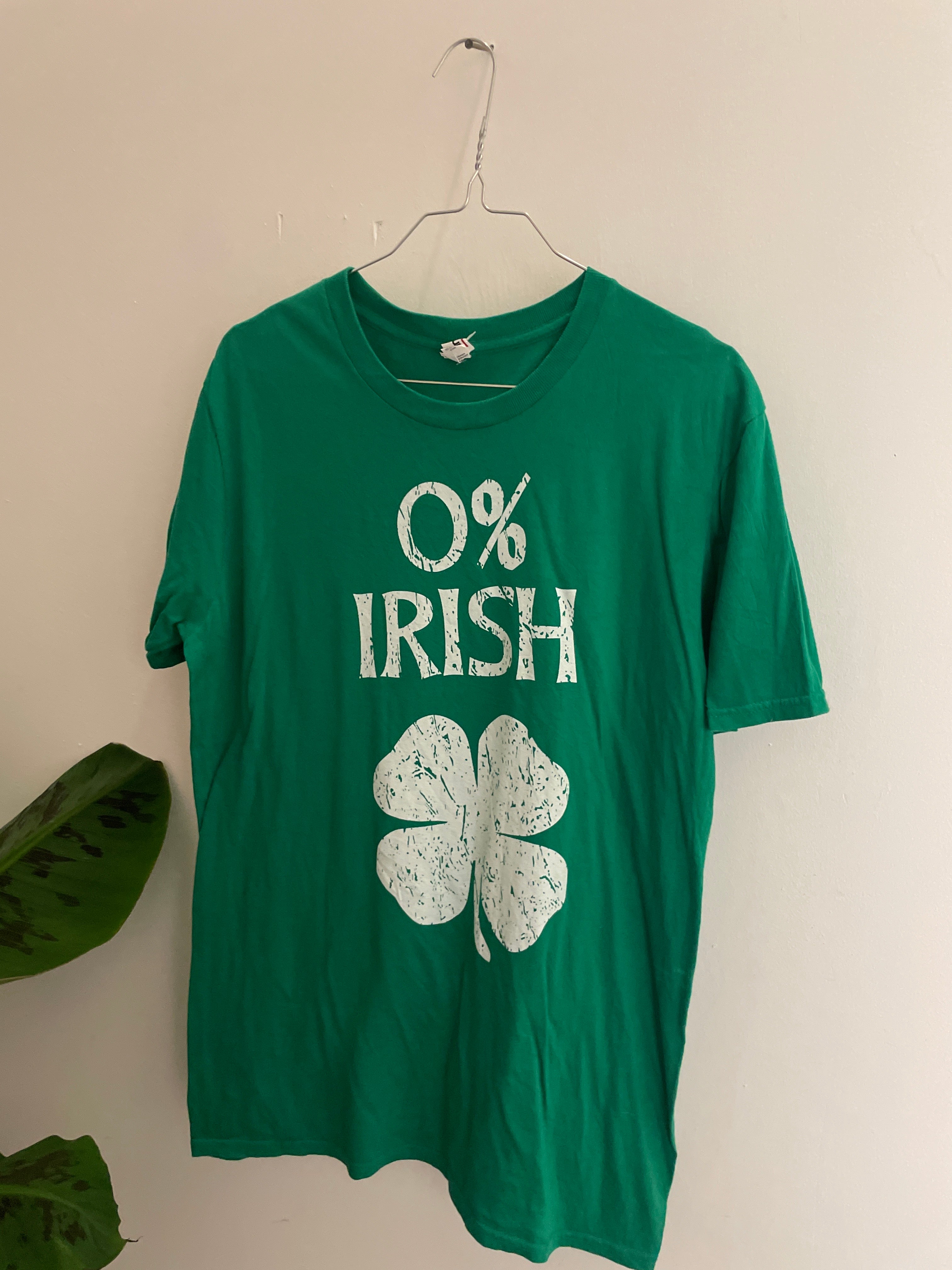 Vintage green irish tshirt size M