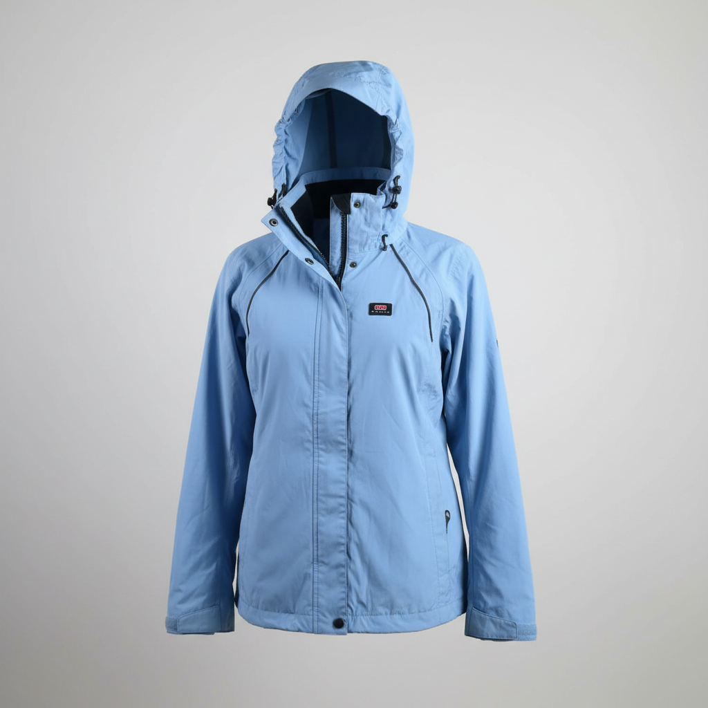 Vintage unisex Skila blue hooded waterproof  rain coat in XL|L32 W21|SKU 5727