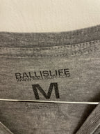 Vintage grey ballislife streetwear graphics tshirt size M