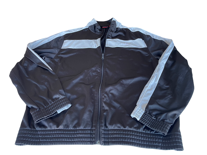 Vintage Men's black puma athletics full zip track jacket in L|L30W23|SKU 4388