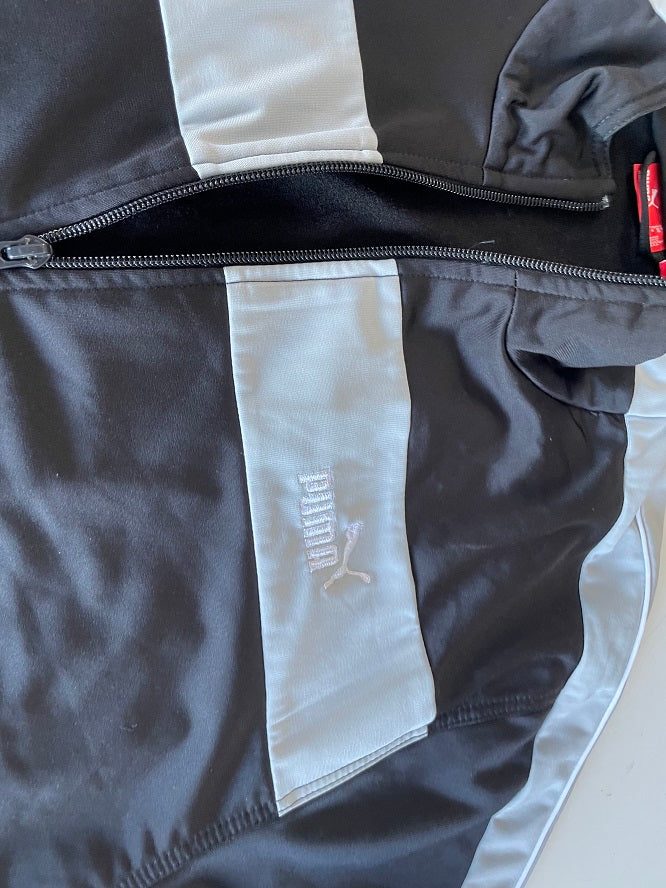 Vintage Men's black puma athletics full zip track jacket in L|L30W23|SKU 4388