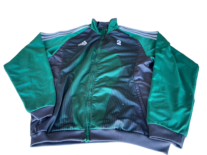 Vintage Men's SC Pockings Green Adidas full zip track jacket in M|L27 W20|SKU 4389